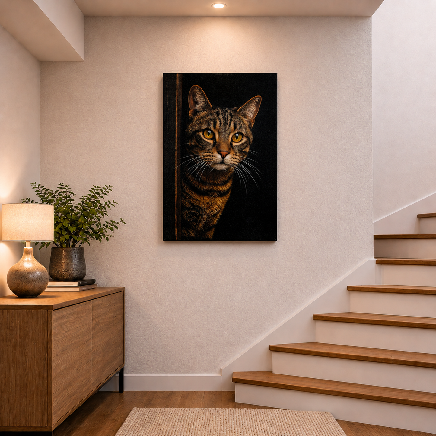 Leinwand Tierportrait Katze bespannter Keilrahmen