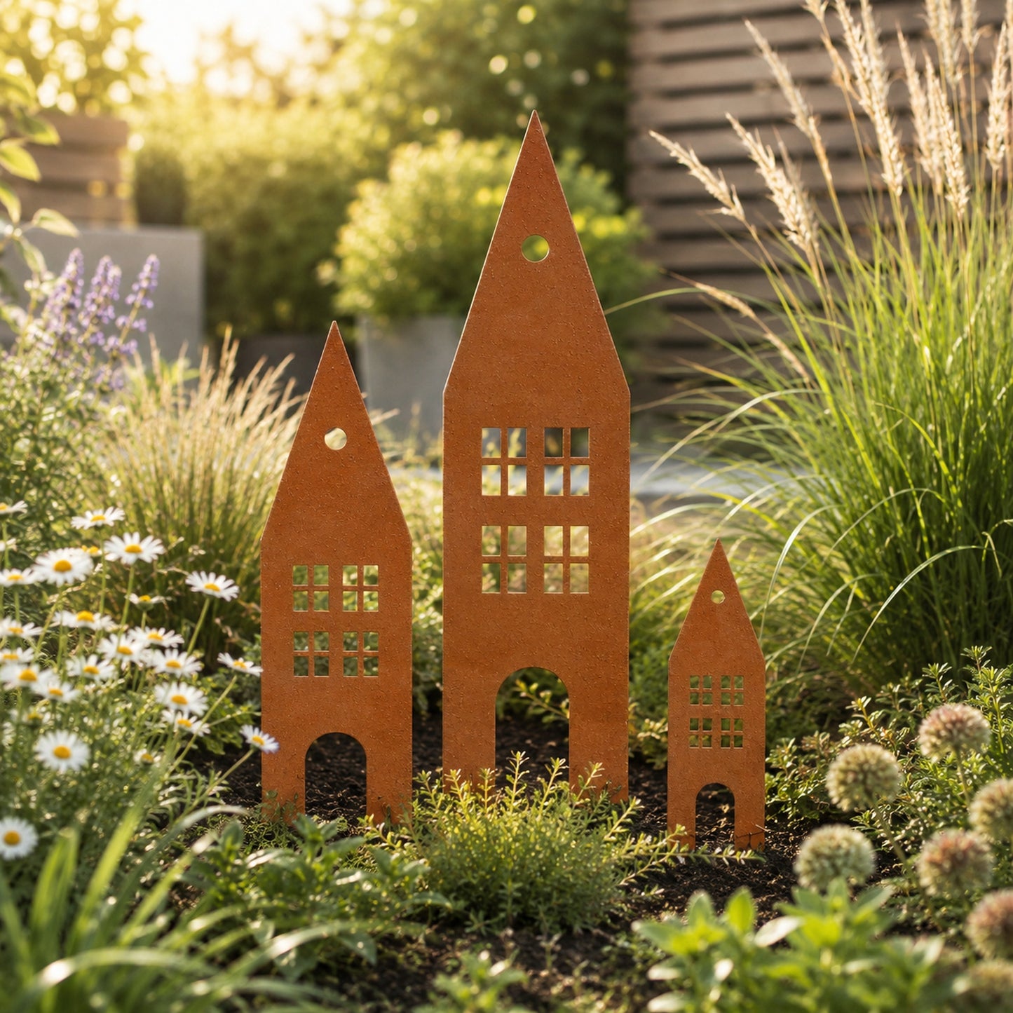 Garden Häuser Gartenstecker 3er Set