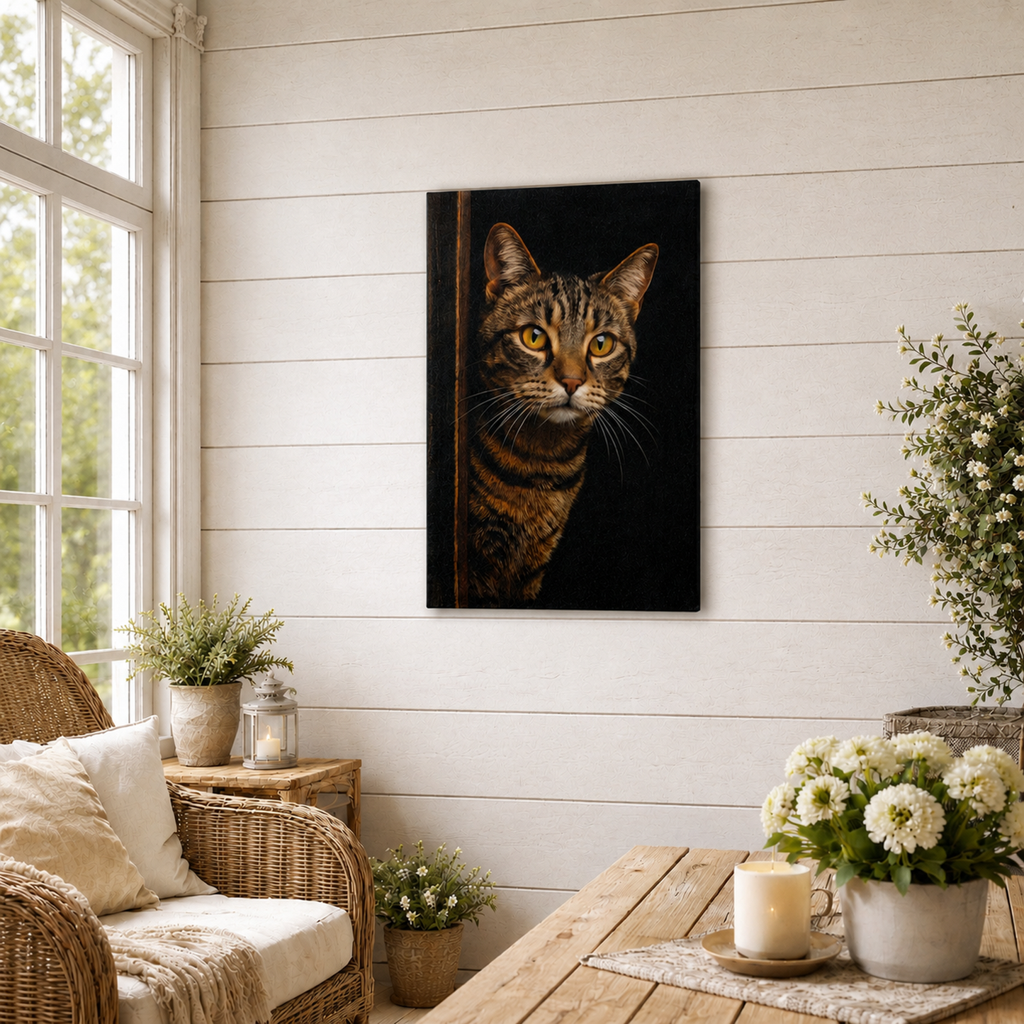 Leinwand Tierportrait Katze bespannter Keilrahmen