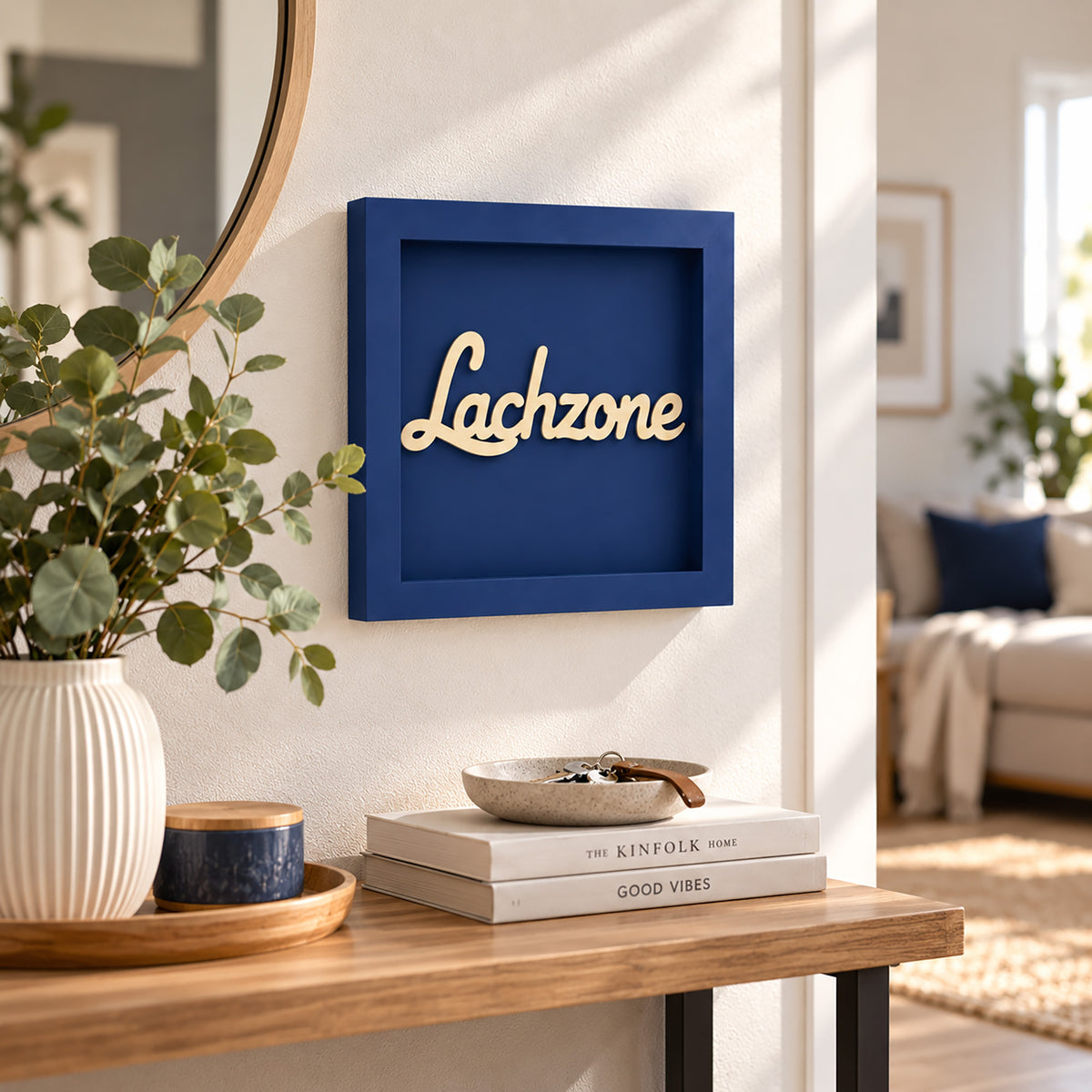 Holz Bilderrahmen 3D "Lachzone" in verschiedenen Farben