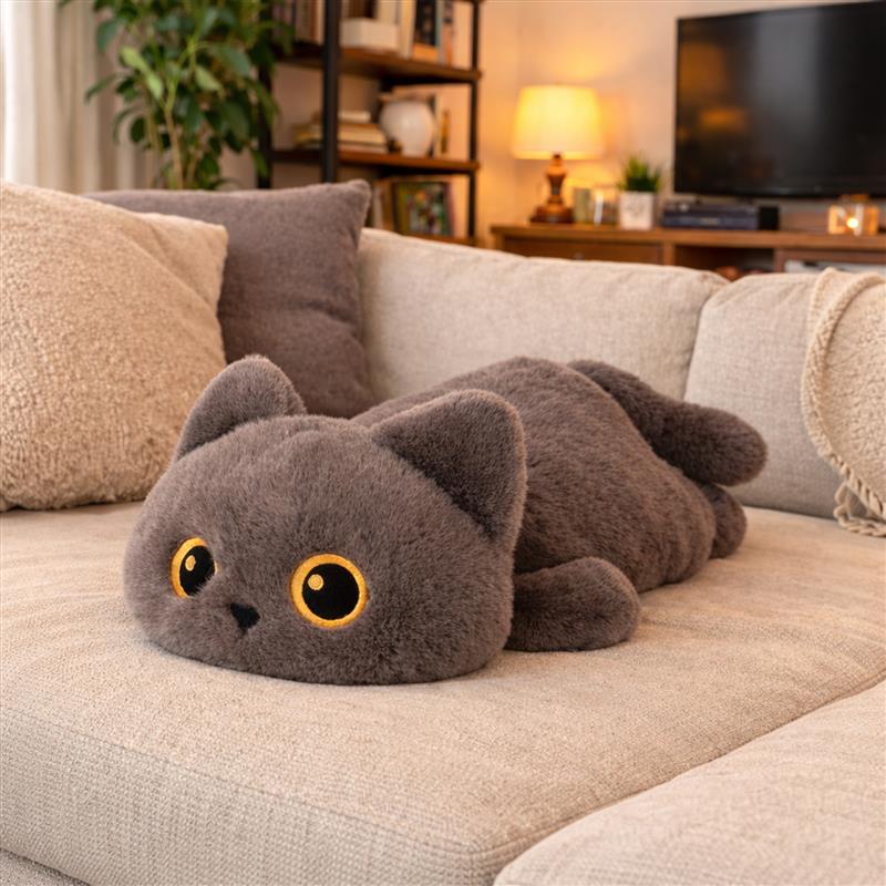 Plüschtier Kuscheltier Katze "Mokka" dunkelbraun