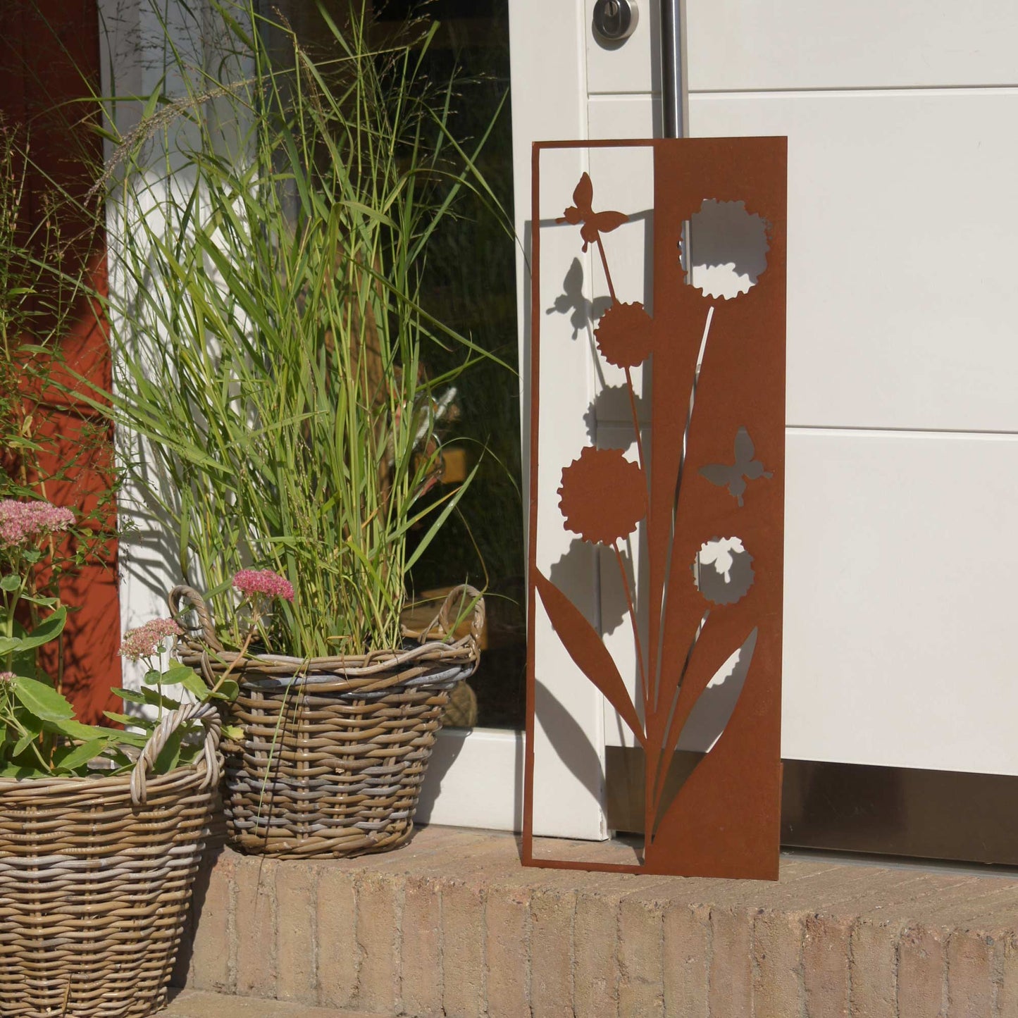 Stecker Rost Schild Blumen