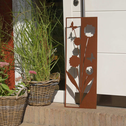 Stecker Rost Schild Blumen