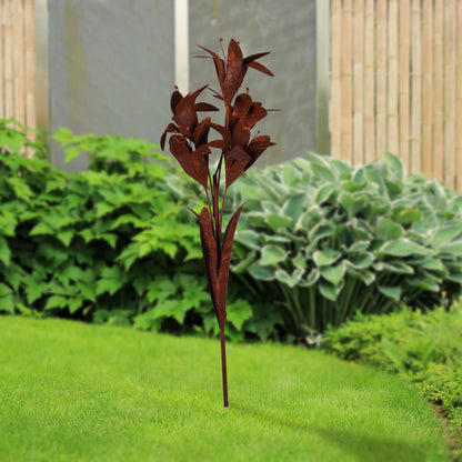 Rost Metallblume Louise 100cm