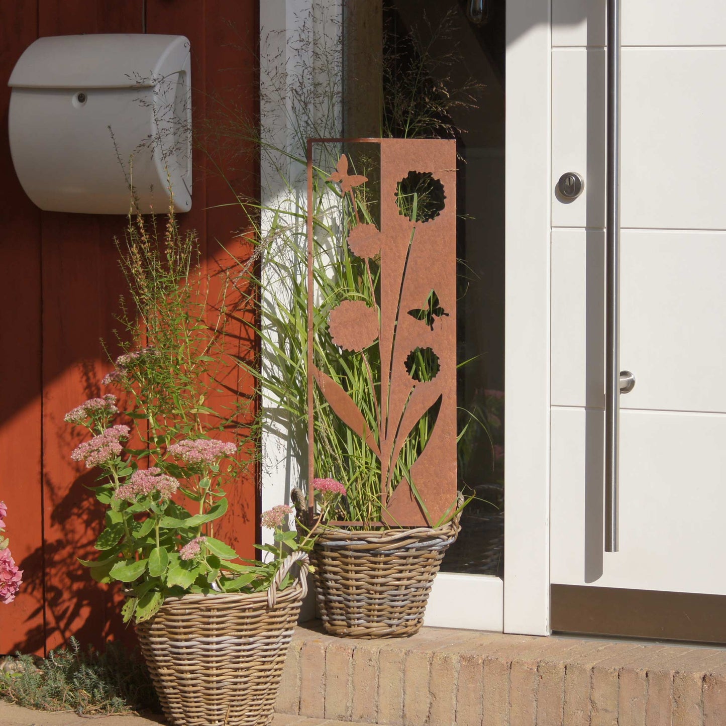 Stecker Rost Schild Blumen