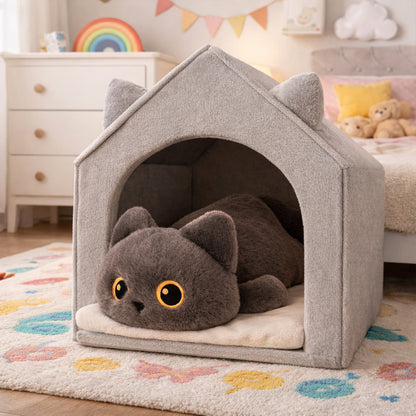Plüschtier Kuscheltier Katze "Mokka" dunkelbraun