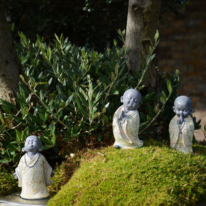 Dekofiguren Polyresin "Kleine Mönche" 3er-Set