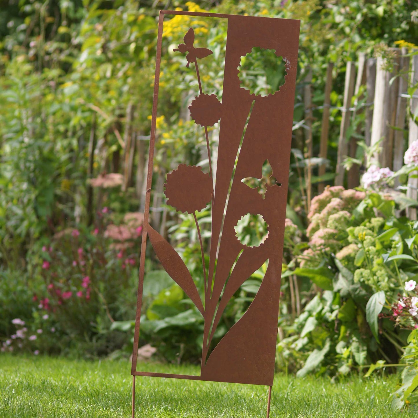 Stecker Rost Schild Blumen