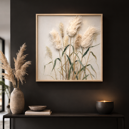 Wall Art 3D Hairfusion Schilfrohr Design B 60x60