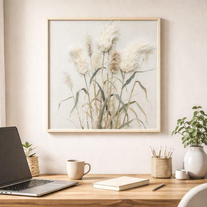 Wall Art 3D Hairfusion Schilfrohr Design B 60x60