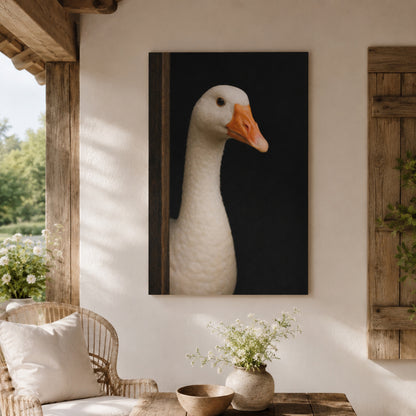 Leinwand Tierportrait Gans bespannter Keilrahmen