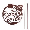 Stecker Rost rundes Schild " Rosengarten"