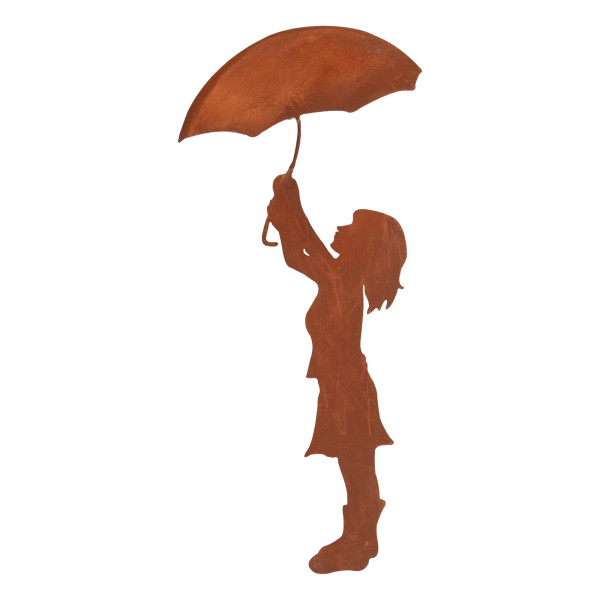 Roststecker Mädchen mit Schirm