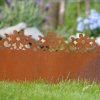 Beeteinfassung Rasenkante Rostoptik Blumen 21x500cm