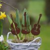Gartenstecker Rost Gitarren und Geige 3er Set