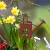 Gartenstecker Rost Gießkanne und Blumentöpfe 3er Set