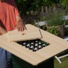 Bierkasten-Tischaufsatz für einen Stehtisch aus Holz
