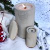 Outdoor-Kerze handgemacht Tischfeuer mit Dauerdocht schmal zylinderförmig